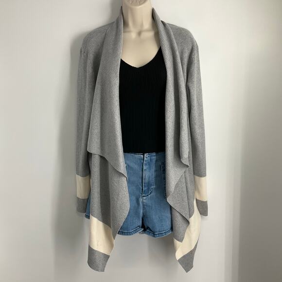 Ralph Lauren Classy Cardigan Sweater Draped Stripes Relaxed Old Money Medium - Picture 3 of 16